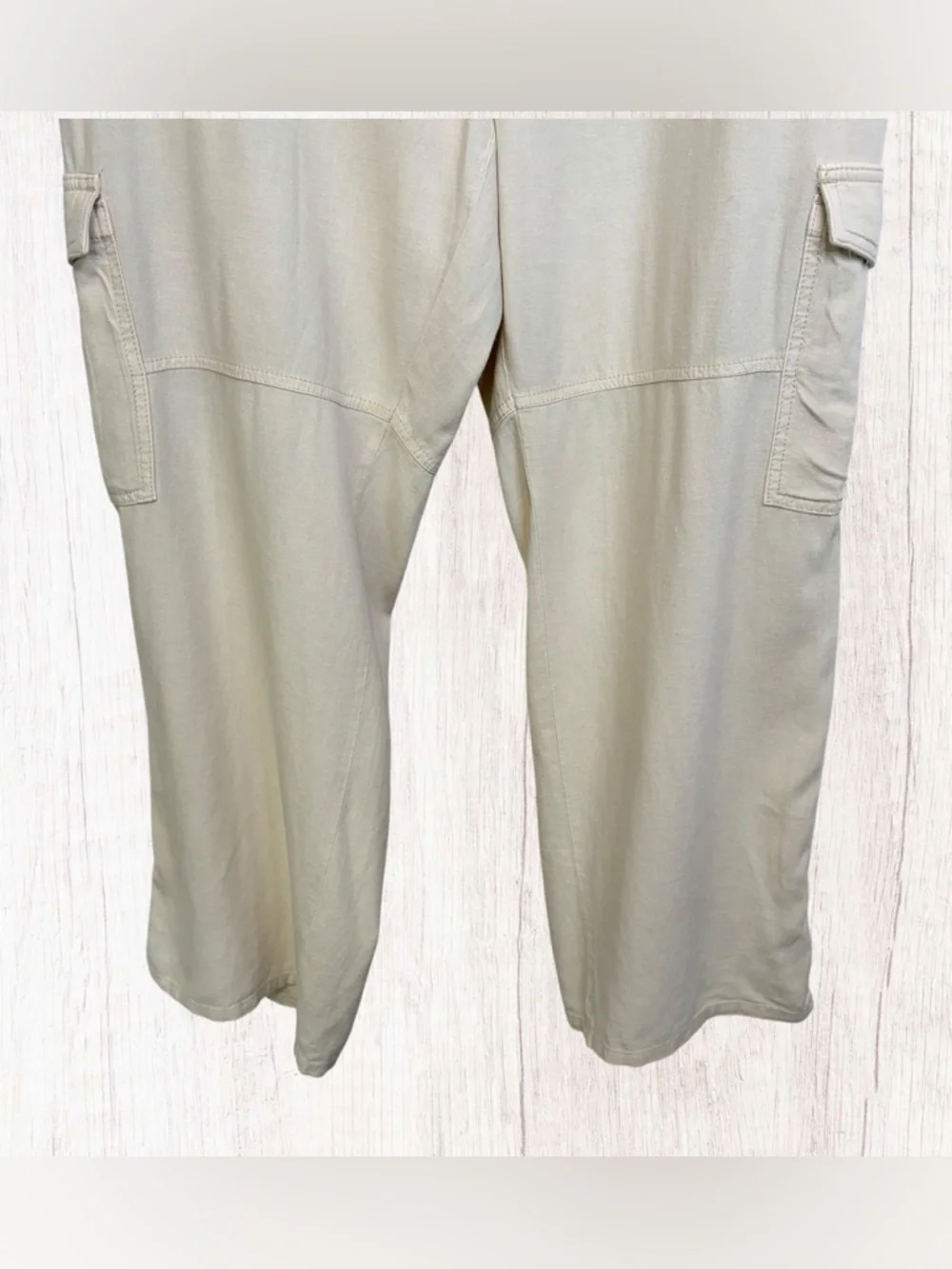 PILCRO Anthropologie Slim Beach Cargo Pants Linen Blend - Picture 6 of 12